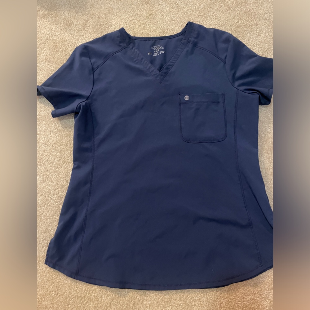 Cherokee Navy Blue Women's Scrub Top